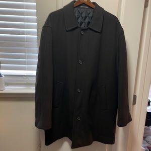 Lauren Ralph Lauren Men's Dark Black Wool Pea Coat